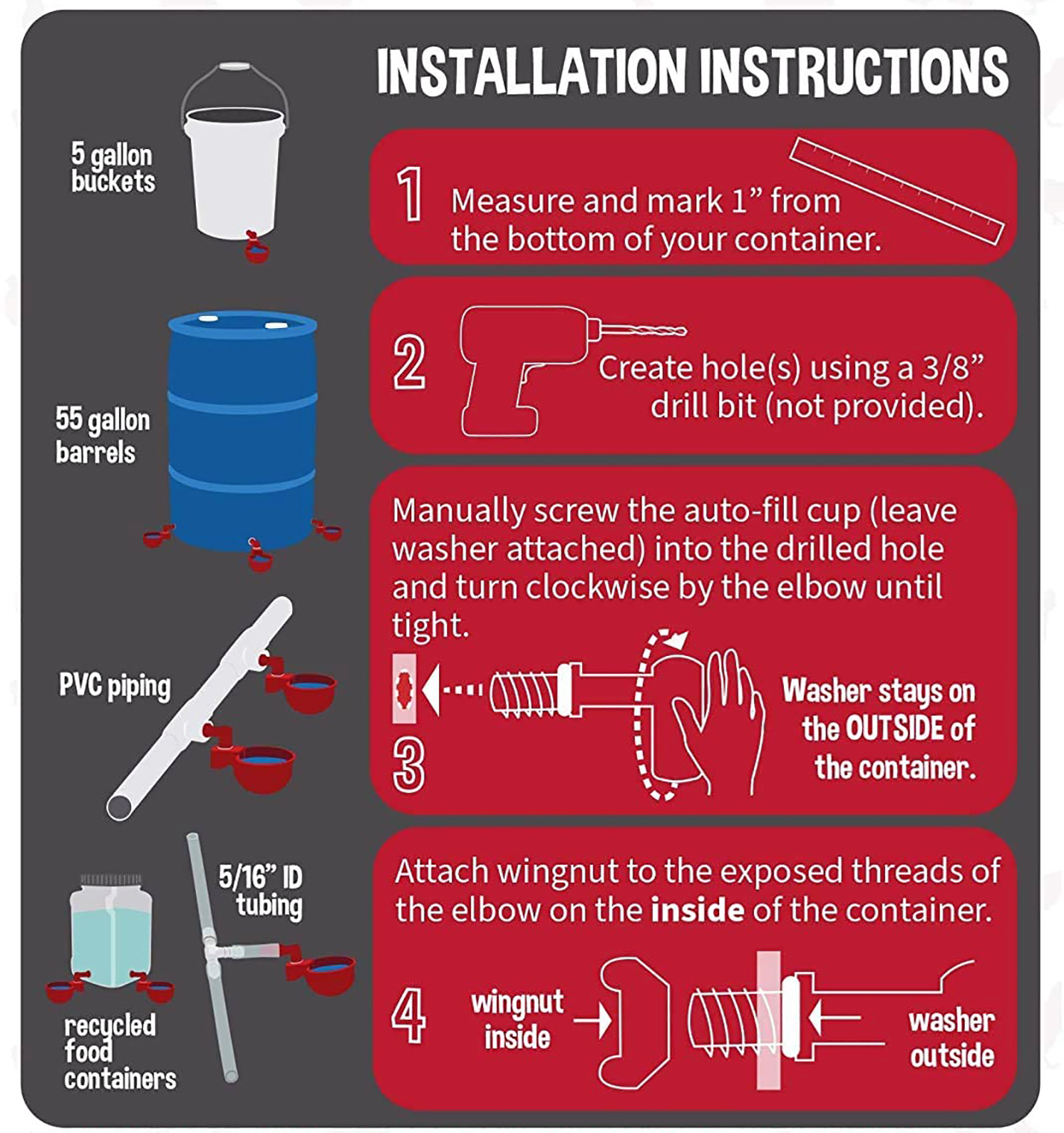 pvc water cup instructions